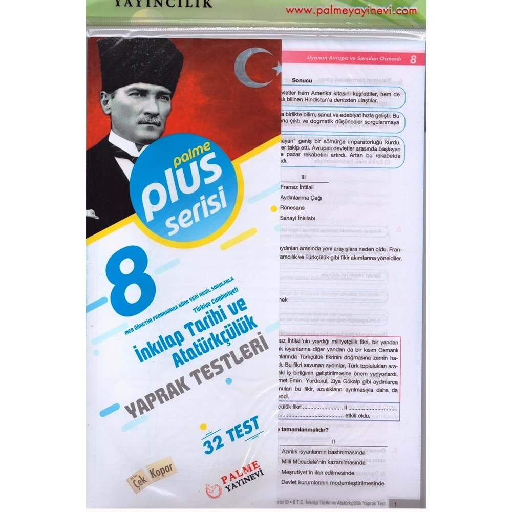 PALME 8.SINIF PLUS İNKILAP TARİHİ YAPRAK TEST