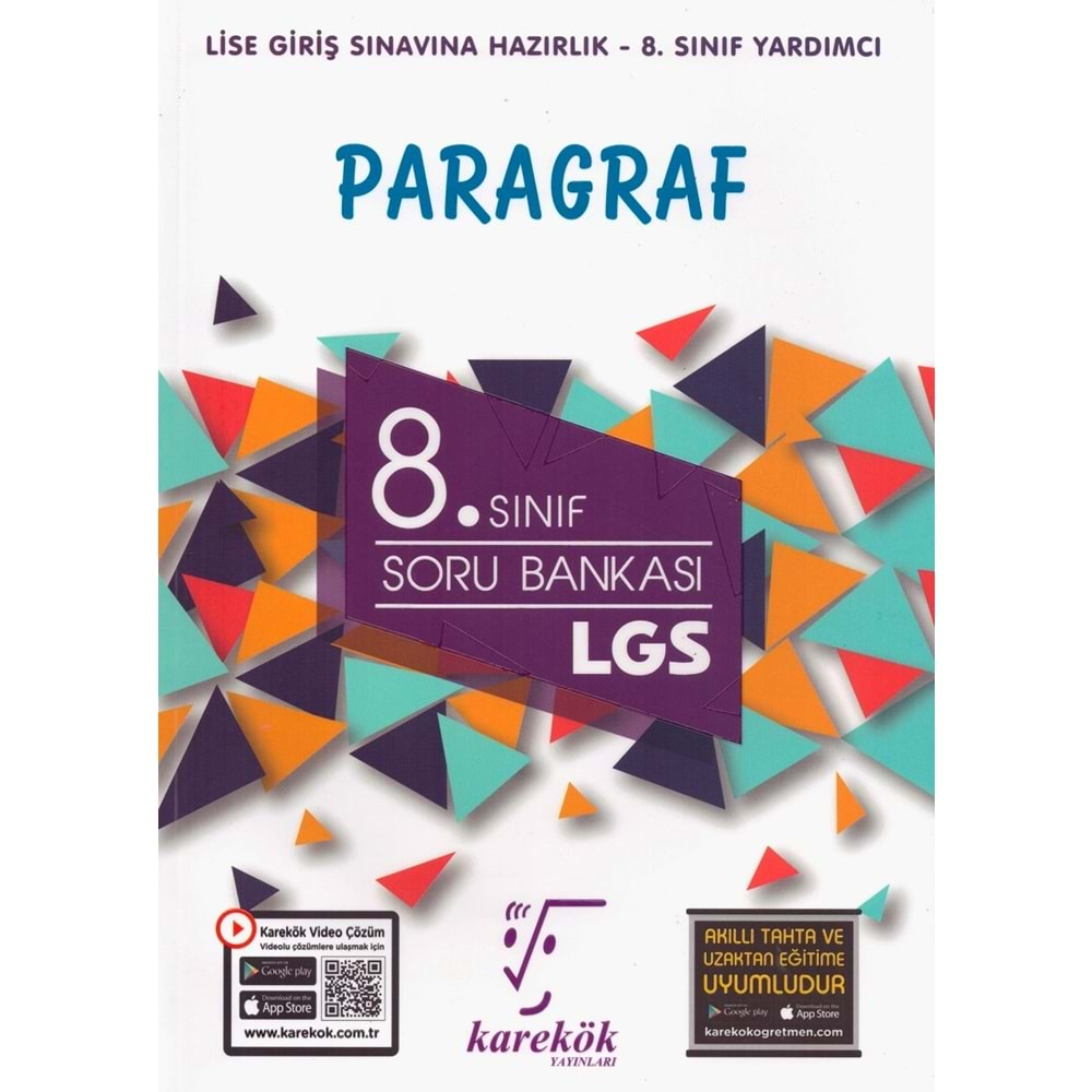 KAREKÖK 8.SINIF LGS PARAGRAF SORU BANKASI