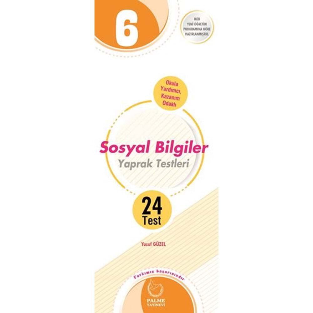 PALME 6.SINIF SOSYAL BİLGİLER YAPRAK TEST