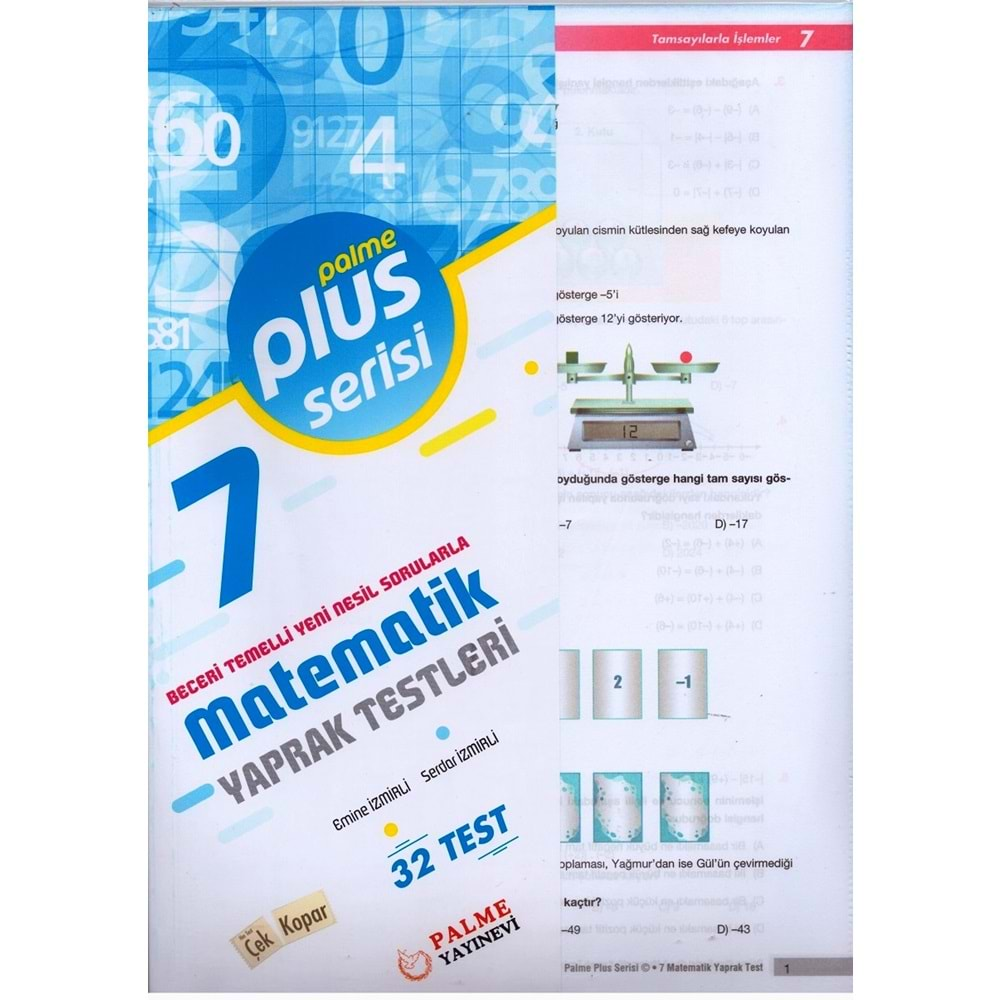 PALME 7.SINIF PLUS MATEMATİK YAPRAK TEST