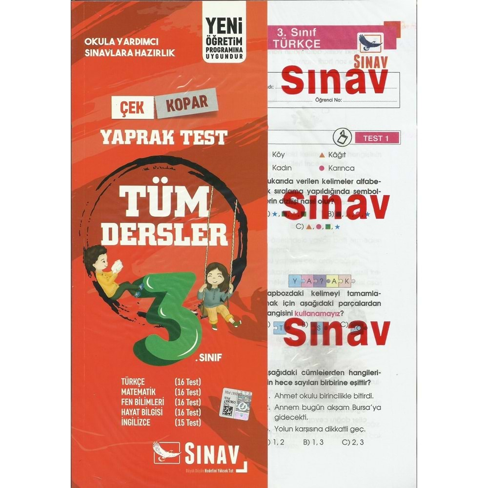 SINAV 3.SINIF TÜM DERSLER YAPRAK TEST