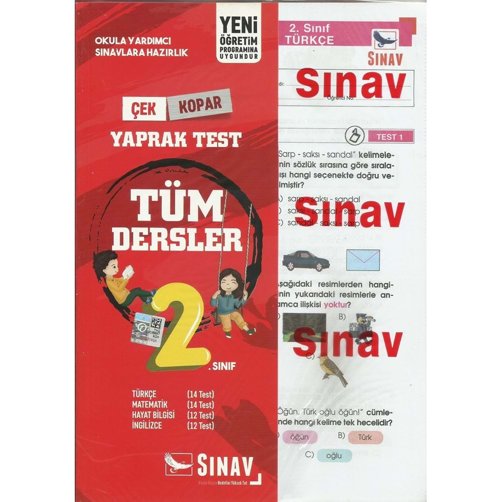 SINAV 2.SINIF TÜM DERSLER YAPRAK TEST