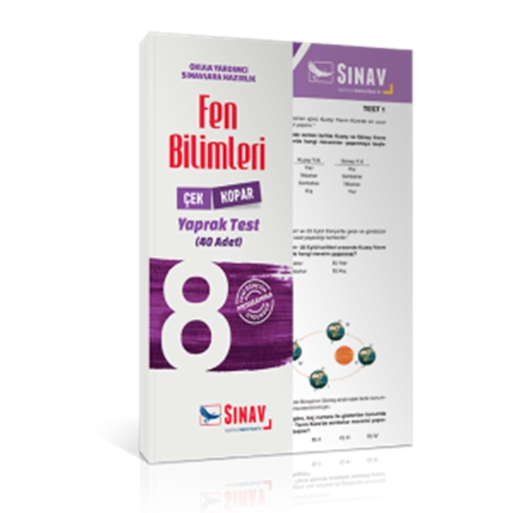 SINAV 8.SINIF FEN BİLİMLERİ YAPRAK TEST