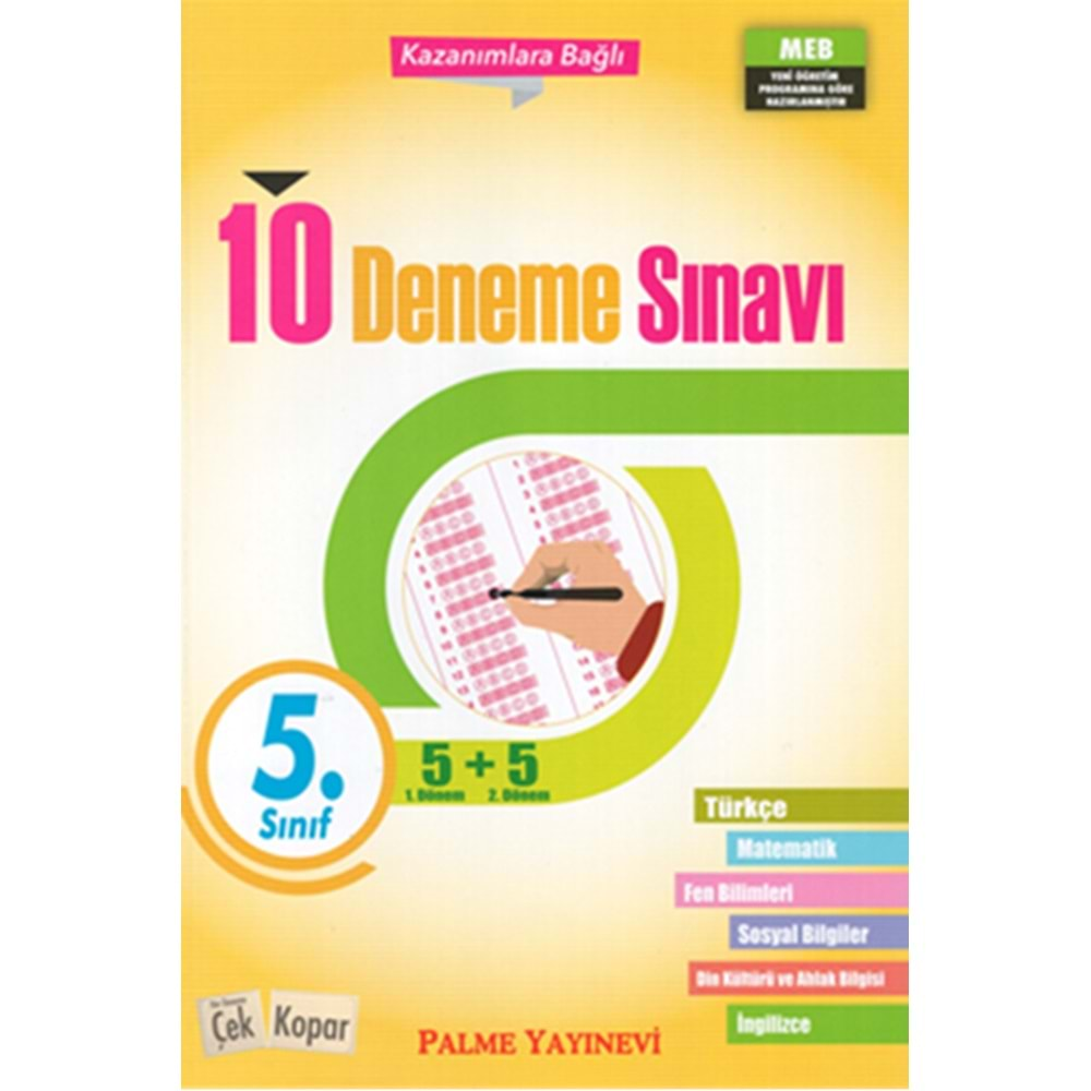 PALME 5.SINIF 10 LU DENEME SETİ