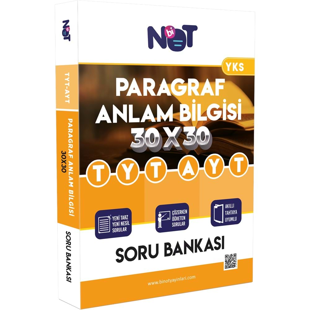 BİNOT TYT&AYT PARAGRAF ANLAM BİLGİSİ SORU BANKASI