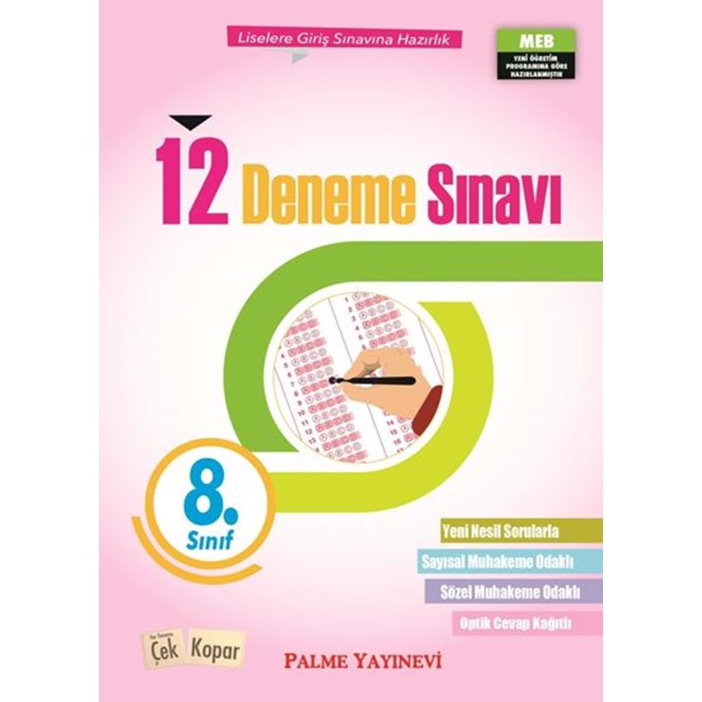 PALME 8.SINIF 12 FASİKÜL DENEME SINAVI