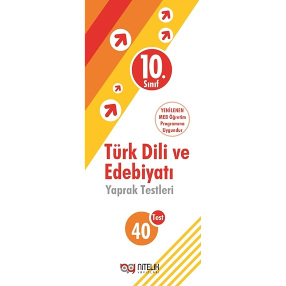 NİTELİK 10.SINIF TÜRK DİLİ VE EDEBİYATI YAPRAK TEST