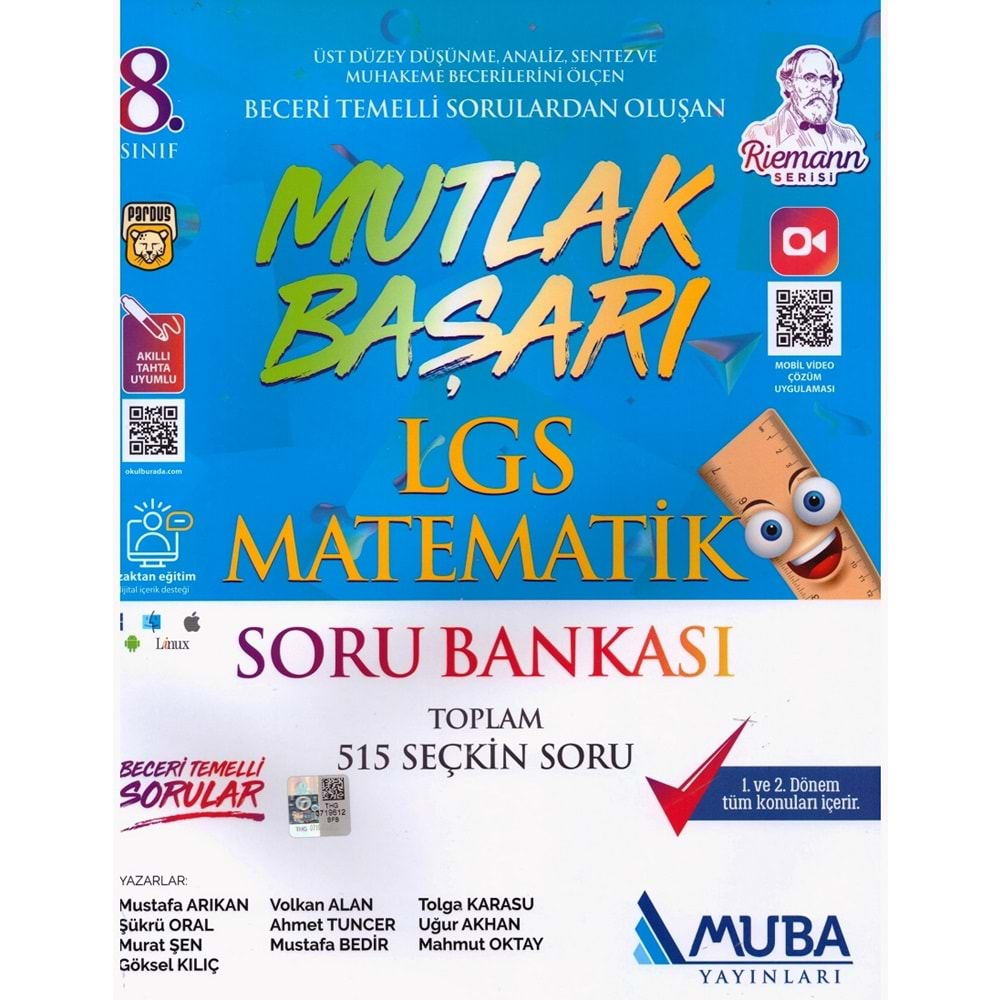 MUBA 8.SINIF LGS MUTLAK BAŞARI MATEMATİK SORU BANKASI