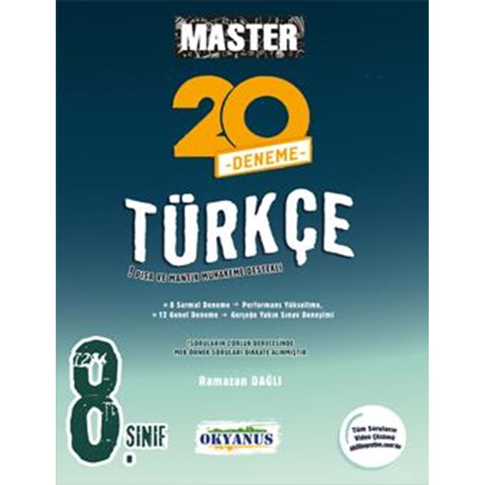 OKYANUS 8.SINIF MASTER TÜRKÇE 20 DENEME