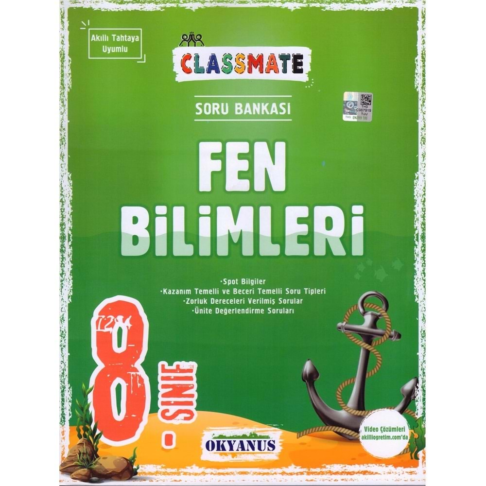 OKYANUS 8.SINIF CLASSMATE FEN BİLİMLERİ SORU