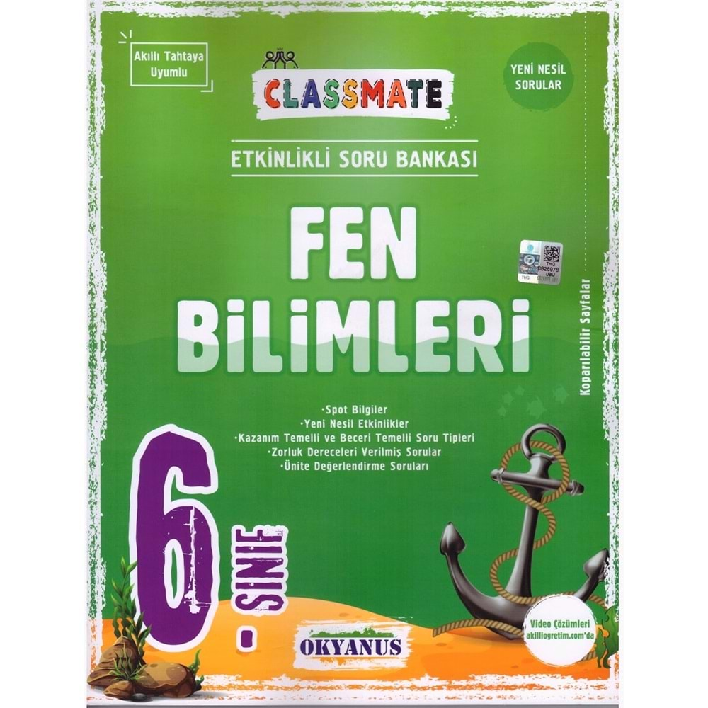 OKYANUS 6.SINIF CLASSMATE FEN BİLİMLERİ SORU BANKASI 2023