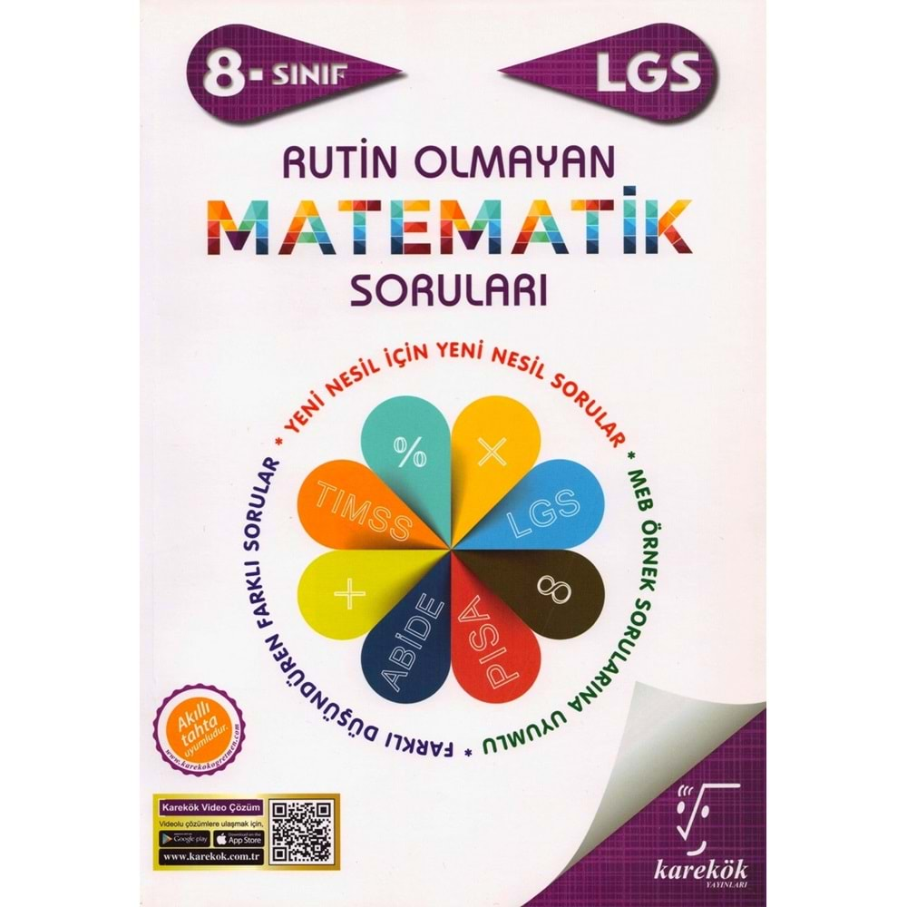 KAREKÖK 8.SINIF LGS RUTİN OLMAYAN MATEMATİK SORULARI