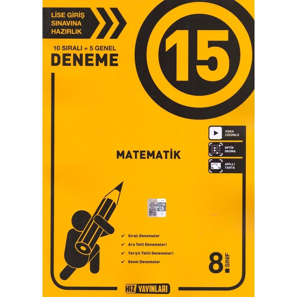 HIZ 8.SINIF MATEMATİK 15 DENEME