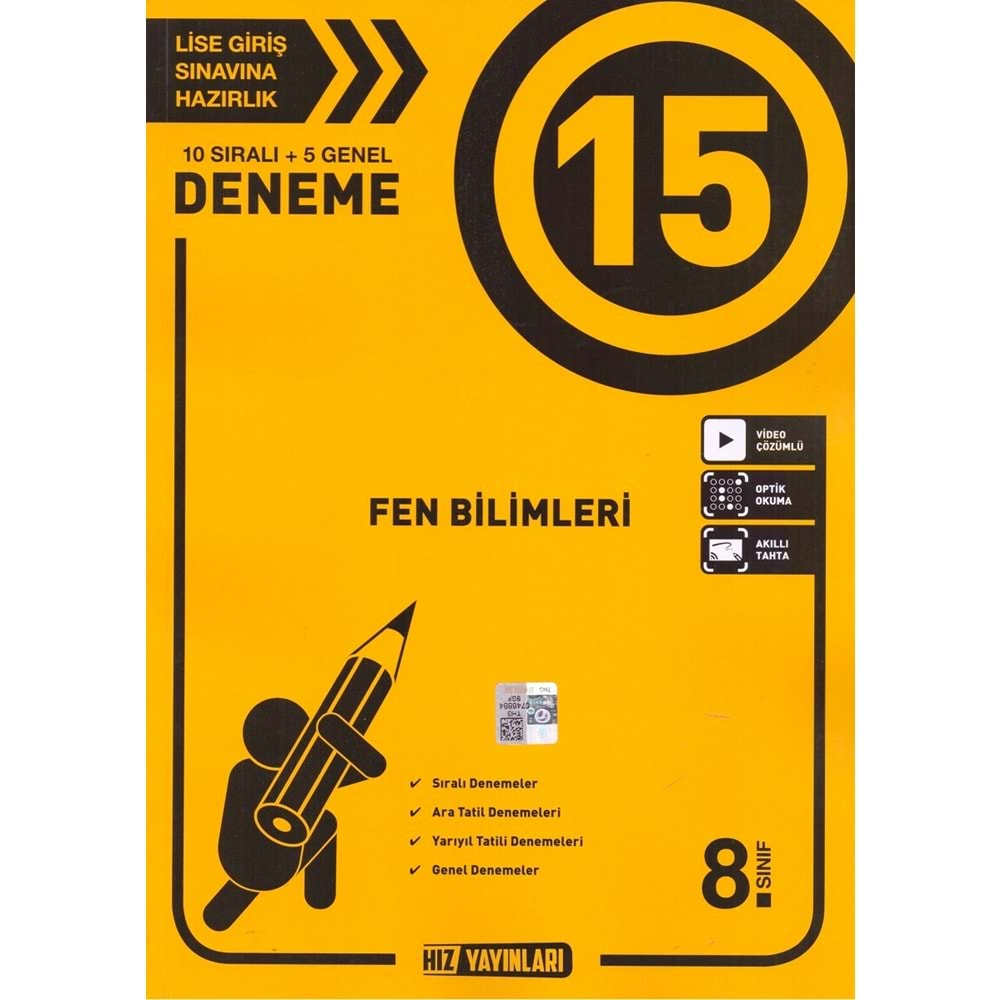 HIZ 8.SINIF FEN BİLİMLERİ 15 DENEME