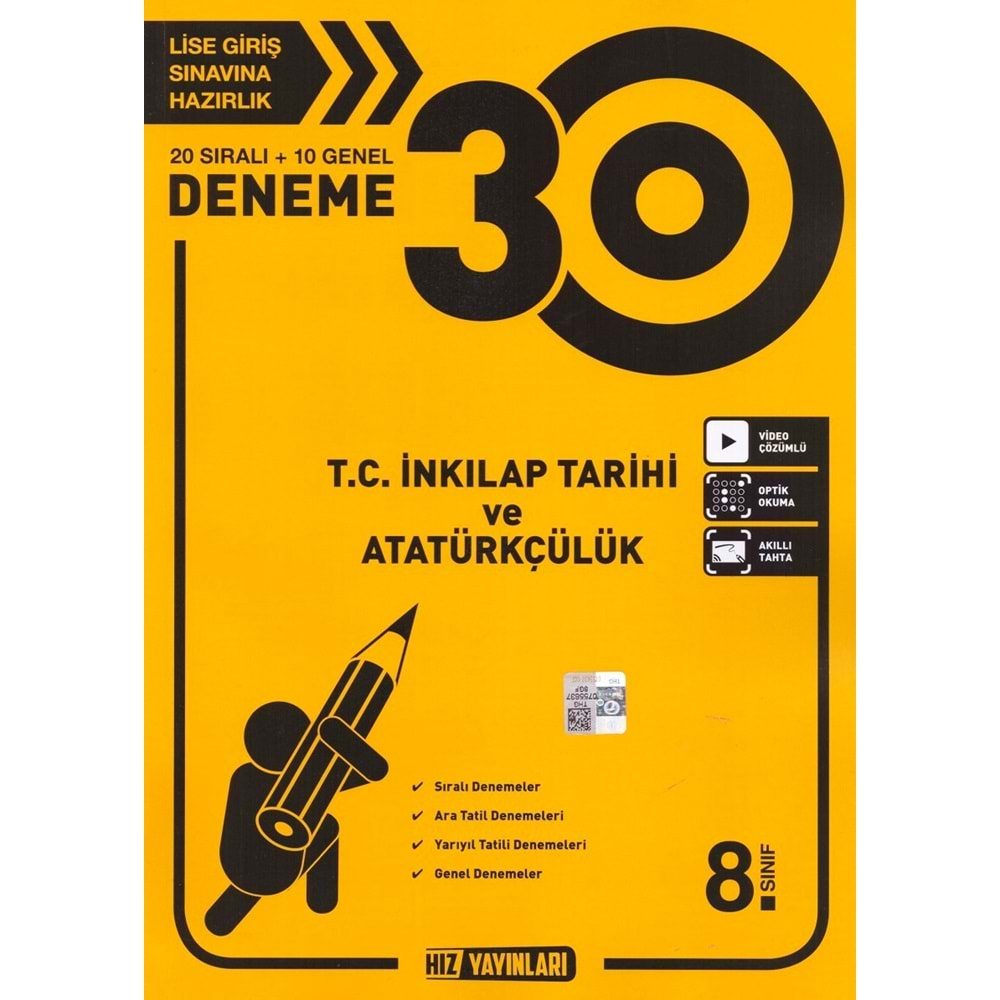 HIZ 8.SINIF T.C. İNKILAP TARİHİ 30 DENEME