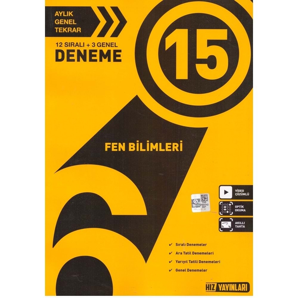 HIZ 6.SINIF FEN BİLİMLERİ 15 DENEME