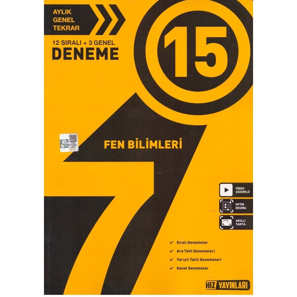 HIZ 7.SINIF FEN BİLİMLERİ 15 DENEME