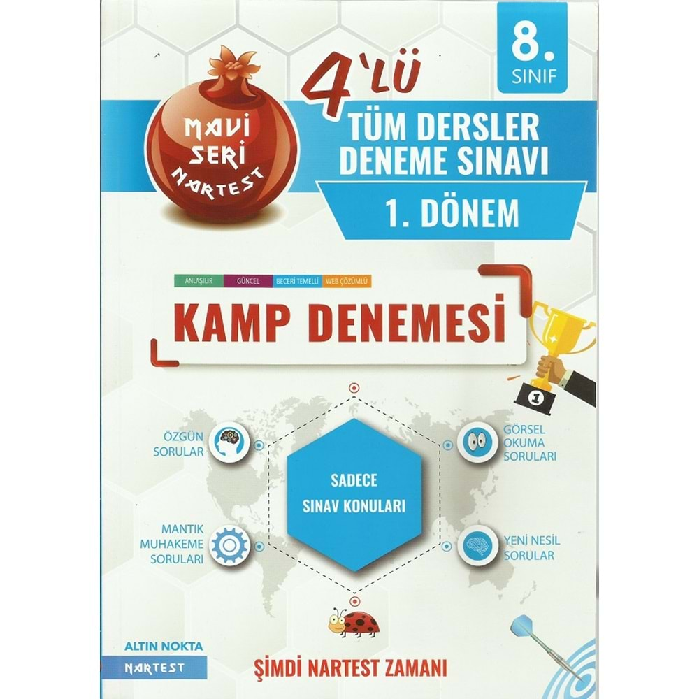 NARTEST 8.SINIF TÜM DERSLER 1. DÖNEM 4 LÜ KAMP DENEMESİ