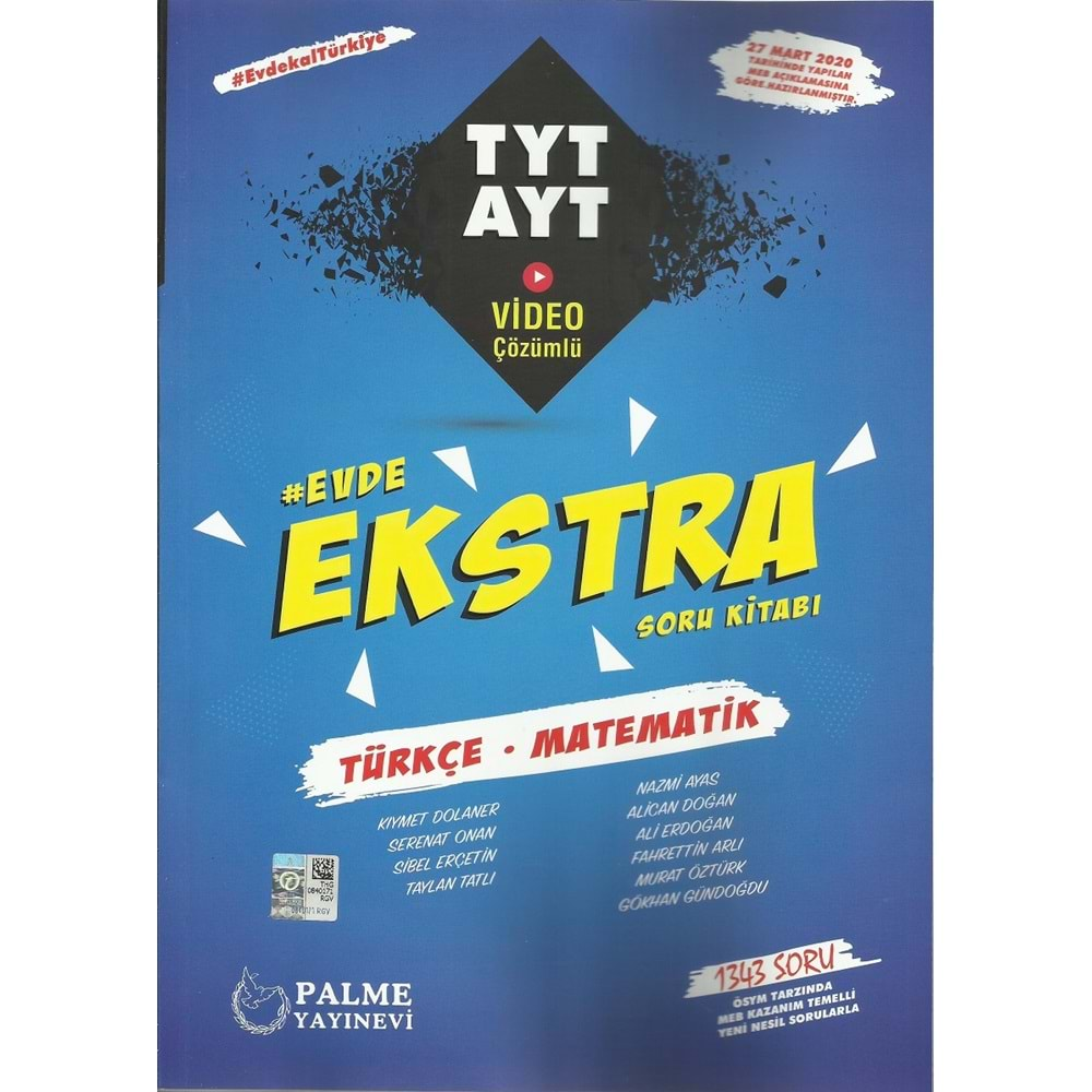 PALME TYT&AYT EVDE EKSTRA TÜRKÇE-MATEMATİK