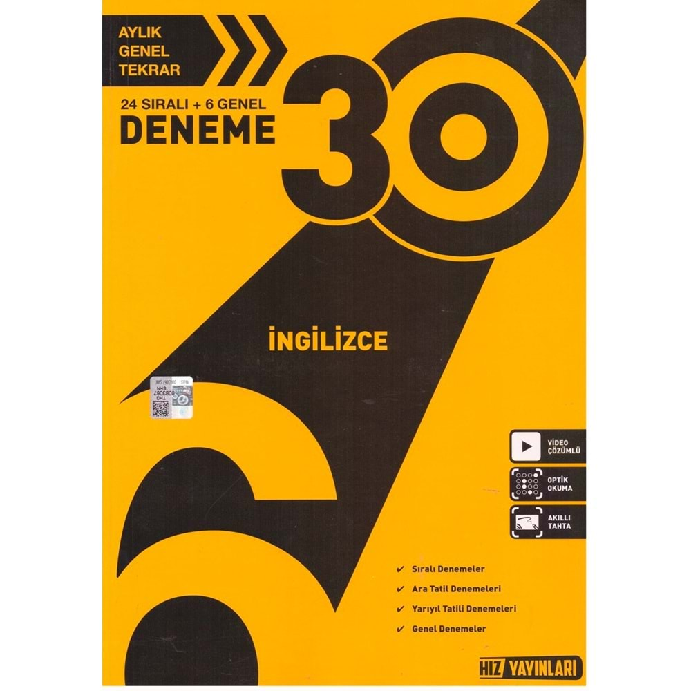 HIZ 6.SINIF İNGİLİZCE 30 DENEME