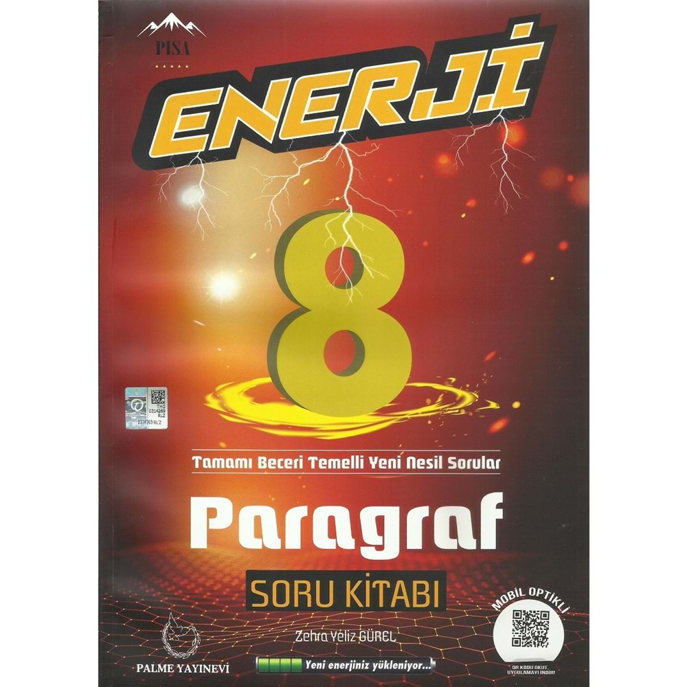 PALME 8.SINIF ENERJİ PARAGRAF SORU KİTABI