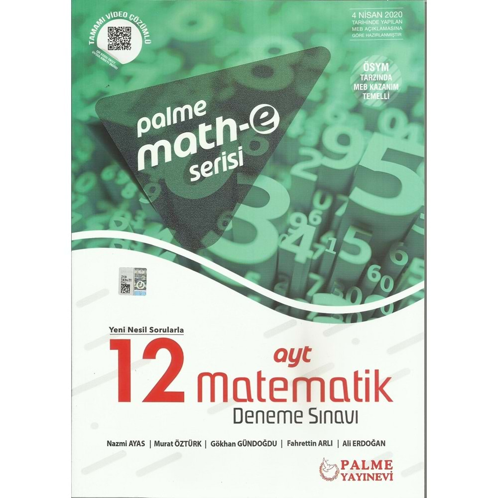 PALME MATH-E SERİSİ AYT MATEMATİK 12 DENEME