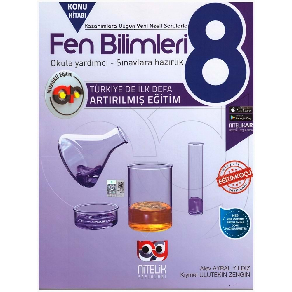 NİTELİK 8.SINIF ARTIRILMIŞ FEN BİLİMLERİ KONU KİTABI