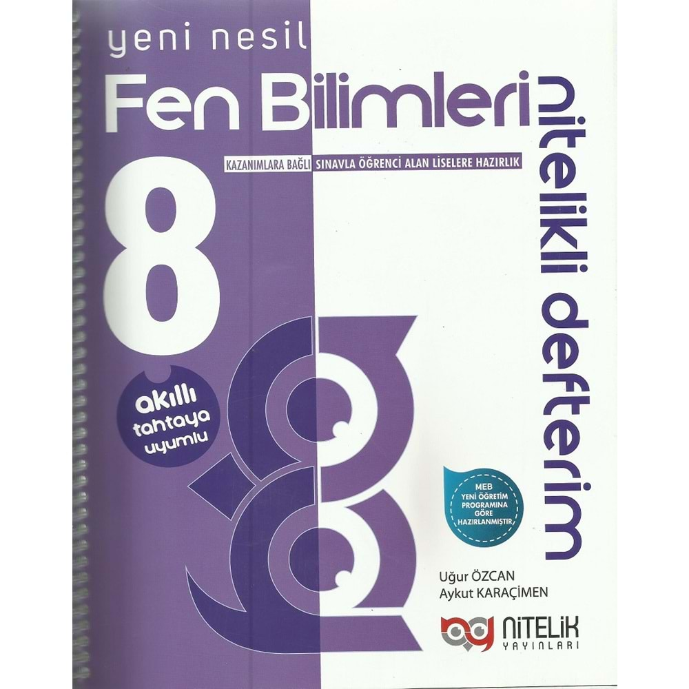 NİTELİK 8.SINIF YENİ NESİL FEN BİLİMLERİ NİTELİKLİ DEFTER