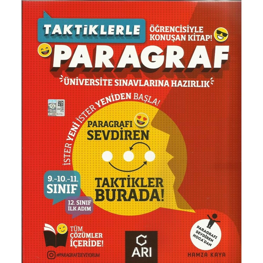 ARI TAKTİKLERLE PARAGRAF 9.-10.-11. VE 12. SINIF İLK ADIM