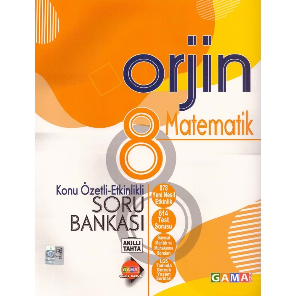 ORJİN 8.SINIF MATEMATİK ETKİNLİKLİ SORU BANKASI