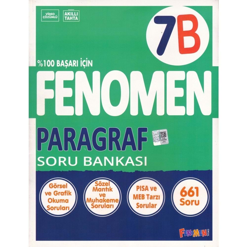 FENOMEN 7.SINIF PARAGRAF SORU BANKASI-B