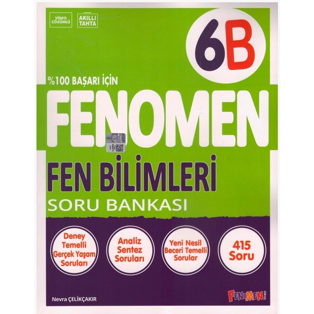 FENOMEN 6.SINIF FEN BİLİMLERİ SORU BANKASI - B
