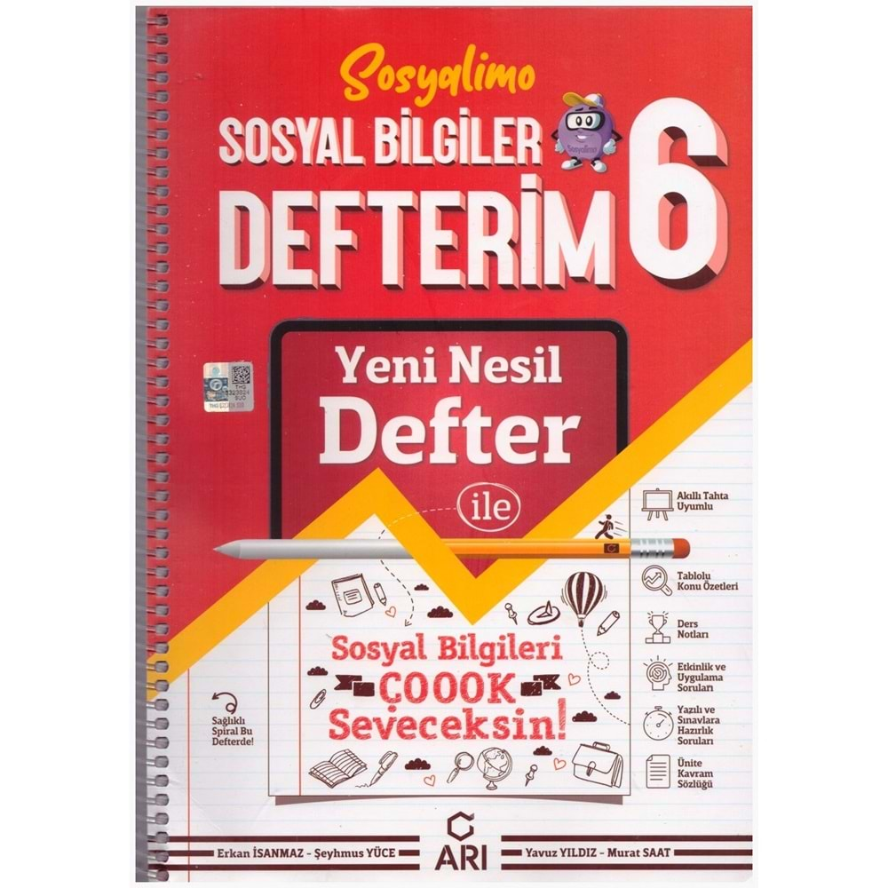 ARI 6.SINIF AKILLI SOSYAL BİLGİLER DEFTERİ