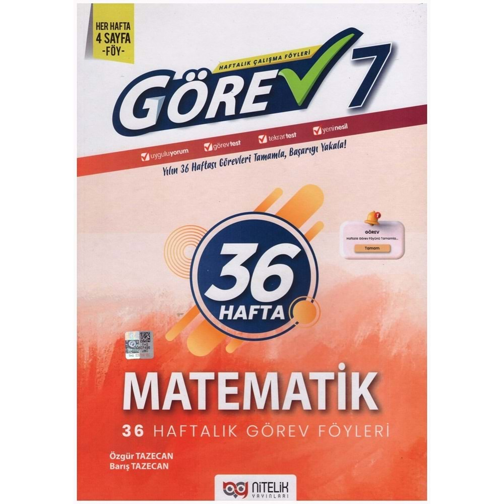 NİTELİK 7.SINIF GÖREV MATEMATİK