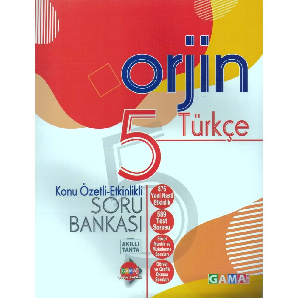 ORJİN 5.SINIF TÜRKÇE SORU BANKASI