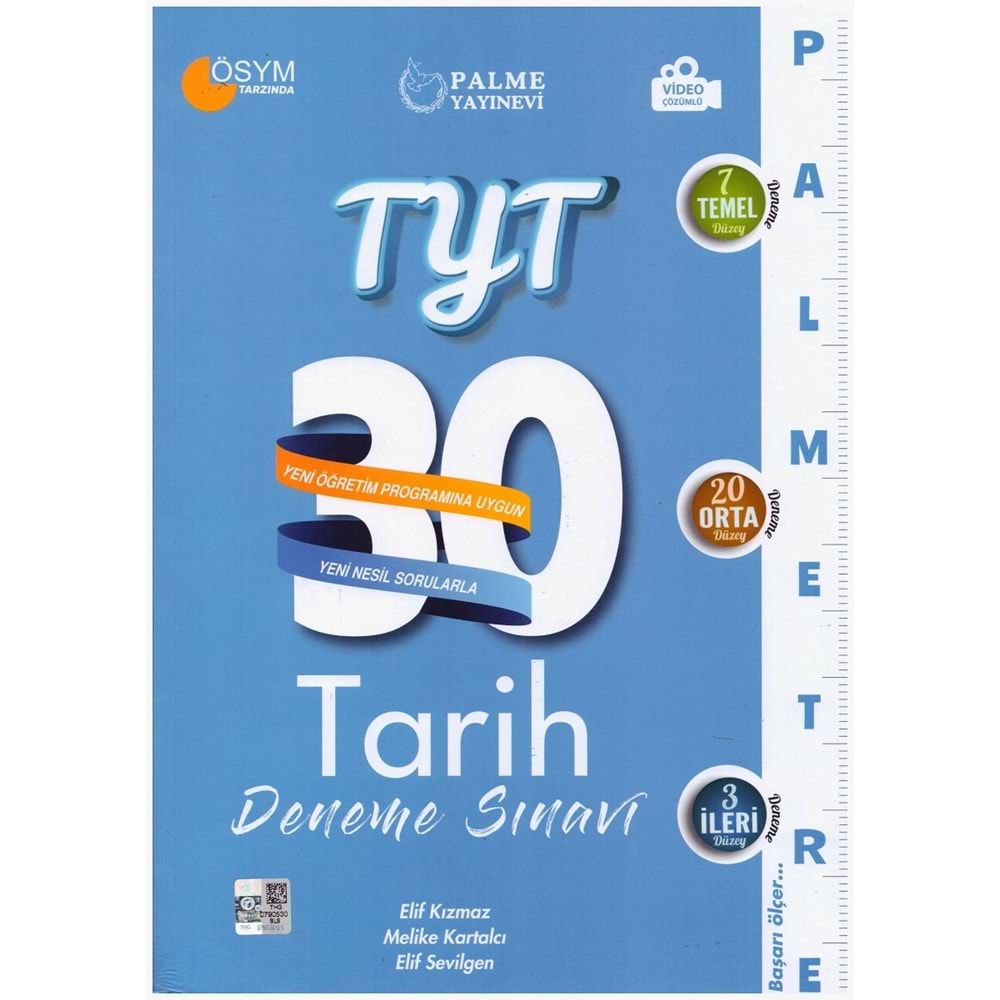 PALME TYT TARİH 30 DENEME PALMETRE VİDEO ÇÖZÜMLÜ