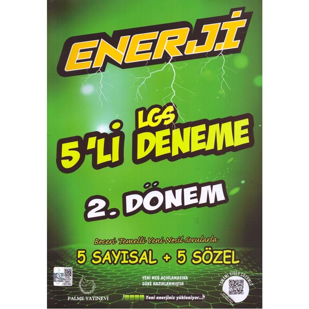 PALME 8.SINIF ENERJİ LGS 2.DÖNEM 5 Lİ DENEME