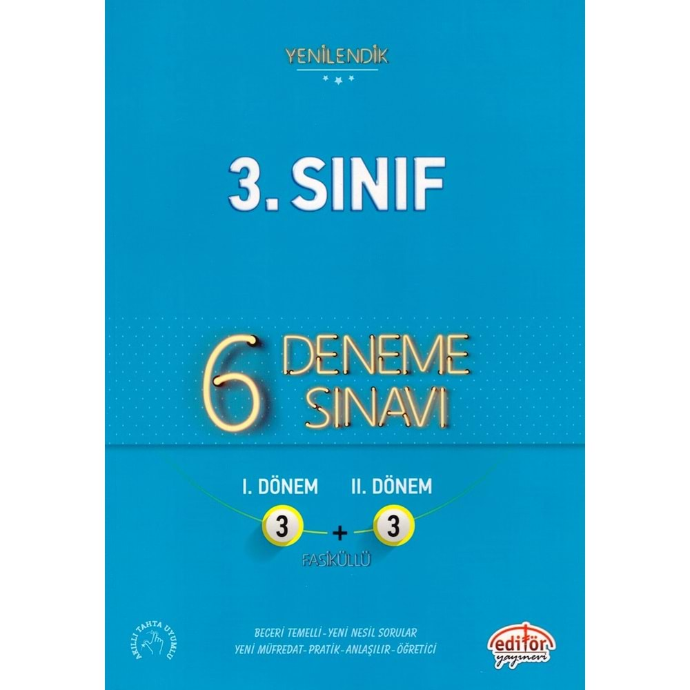 EDİTÖR 3.SINIF 3+3 FASİKÜLLÜ DENEME