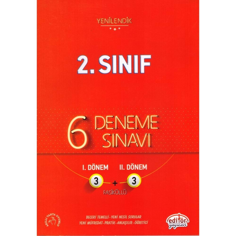 EDİTÖR 2.SINIF 3+3 FASİKÜLLÜ DENEME