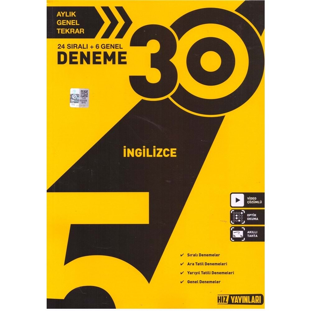 HIZ 5.SINIF İNGİLİZCE 30 DENEME