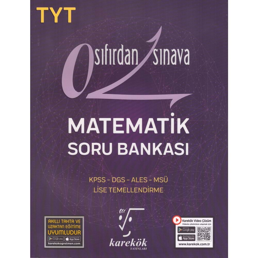 KAREKÖK TYT SIFIRDAN SINAVA MATEMATİK SORU BANKASI