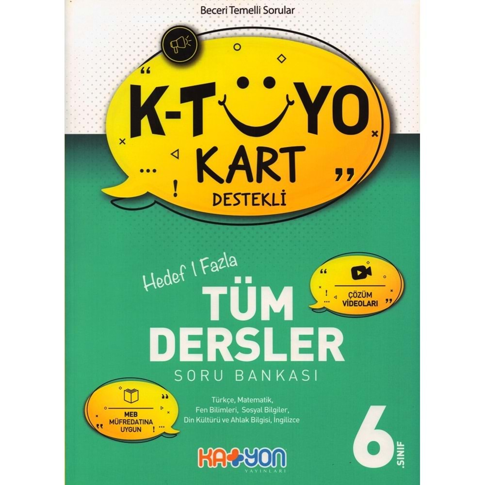 KATYON 6.SINIF K-TUYO KART DESTEKLİ TÜM DERSLER SORU