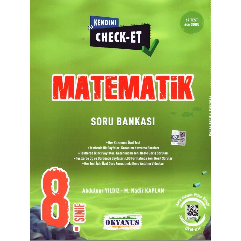 OKYANUS 8.SINIF KENDİNİ CHECK-ET MATEMATİK SORU