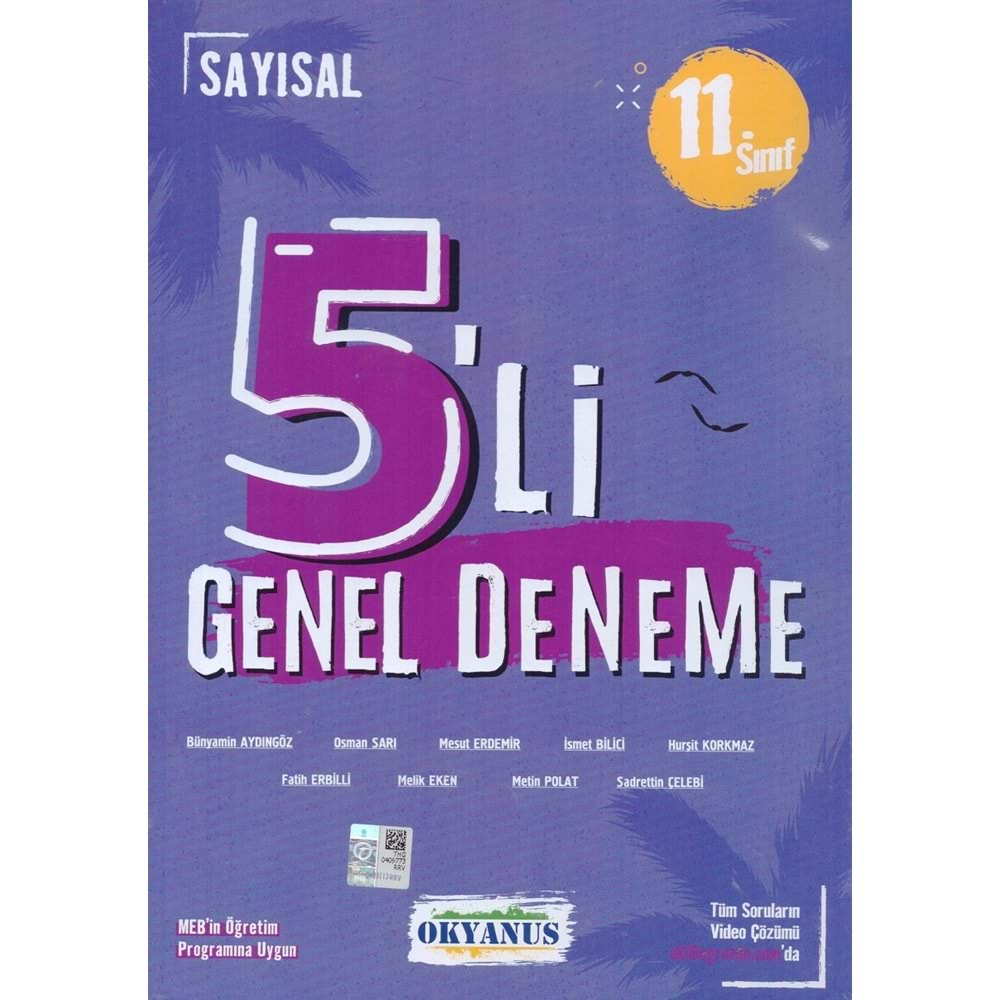 OKYANUS 11.SINIF 5 Lİ SAYISAL DENEME