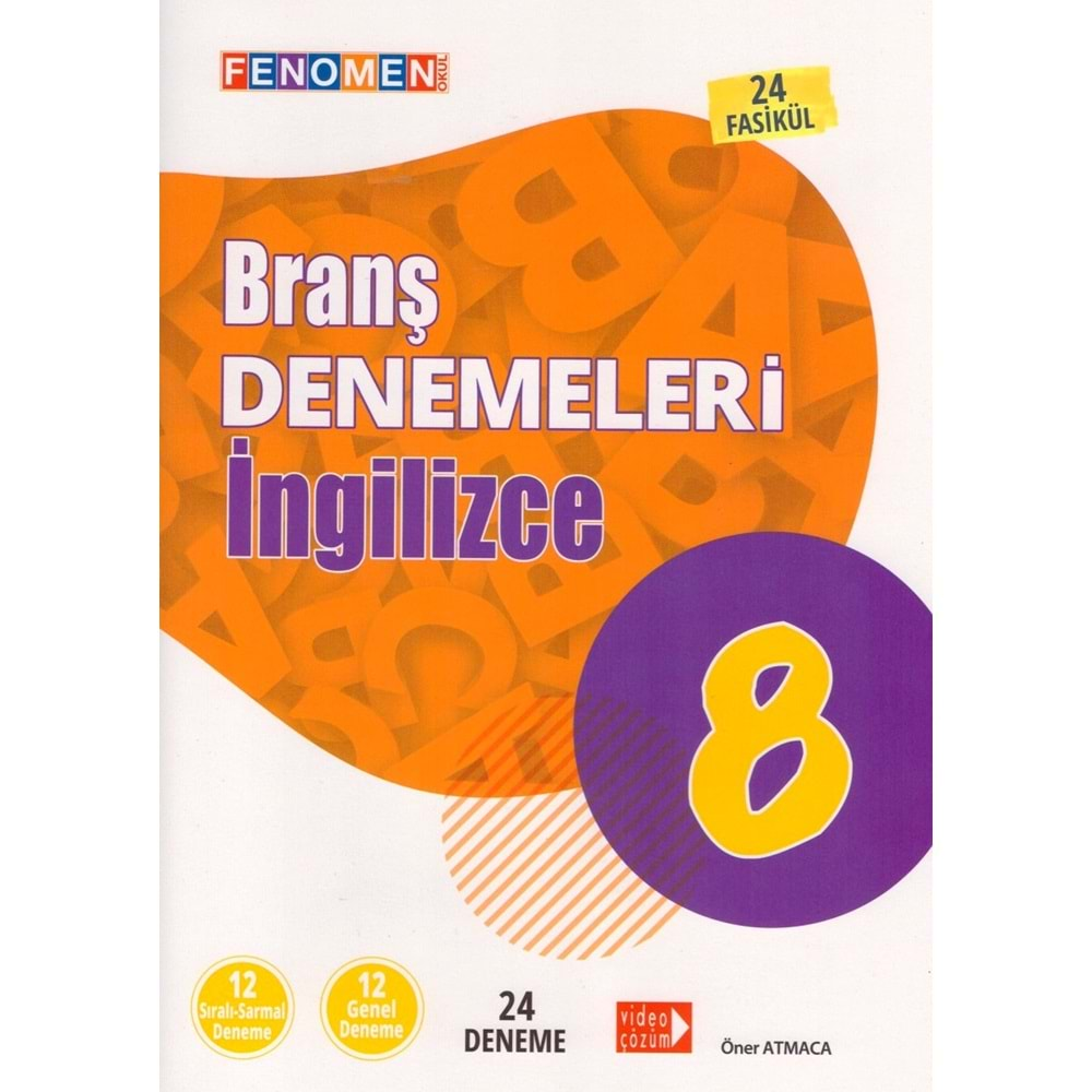 FENOMEN 8.SINIF DENEMELER İNGİLİZCE ( 24 DENEME )