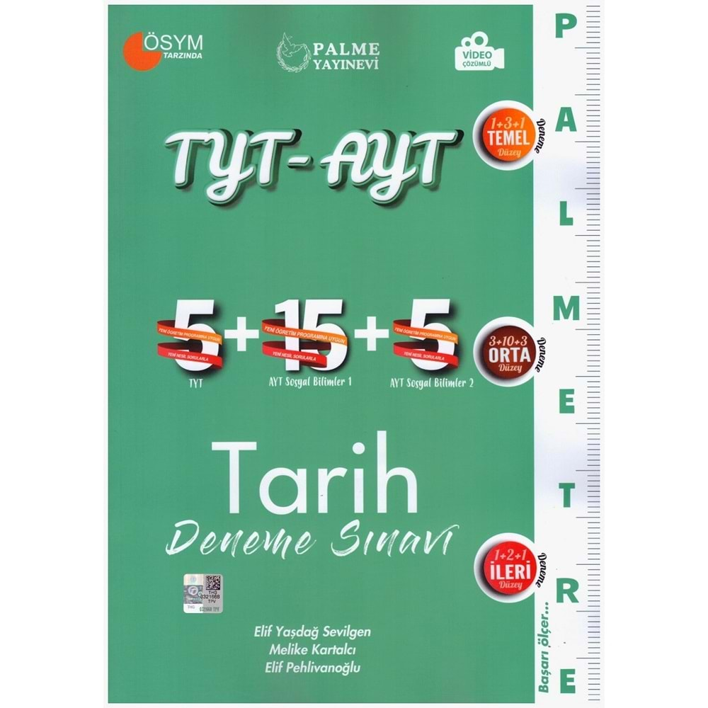 PALME TYT&AYT TARİH 25 DENEME PALMETRE VİDEO ÇÖZÜMLÜ