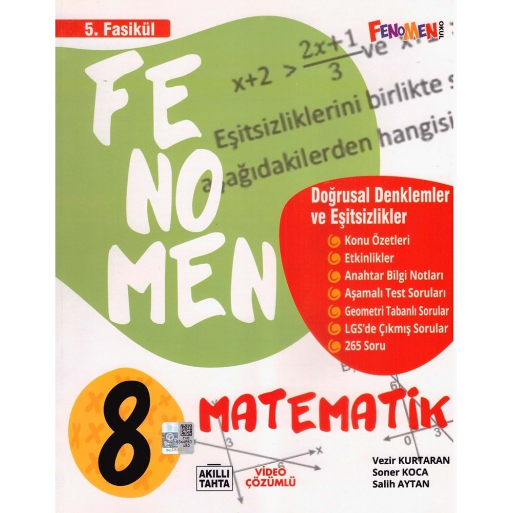 FENOMEN 8.SINIF MATEMATİK 5. FASİKÜL (Doğrusal Denklemler)