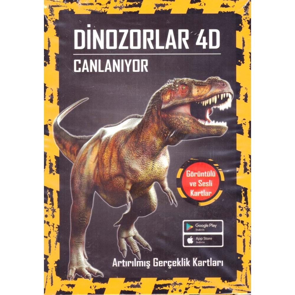 BOYUT DİNOZORLAR 4D ARTIRILMIŞ GERÇEKLİK KARTLARI