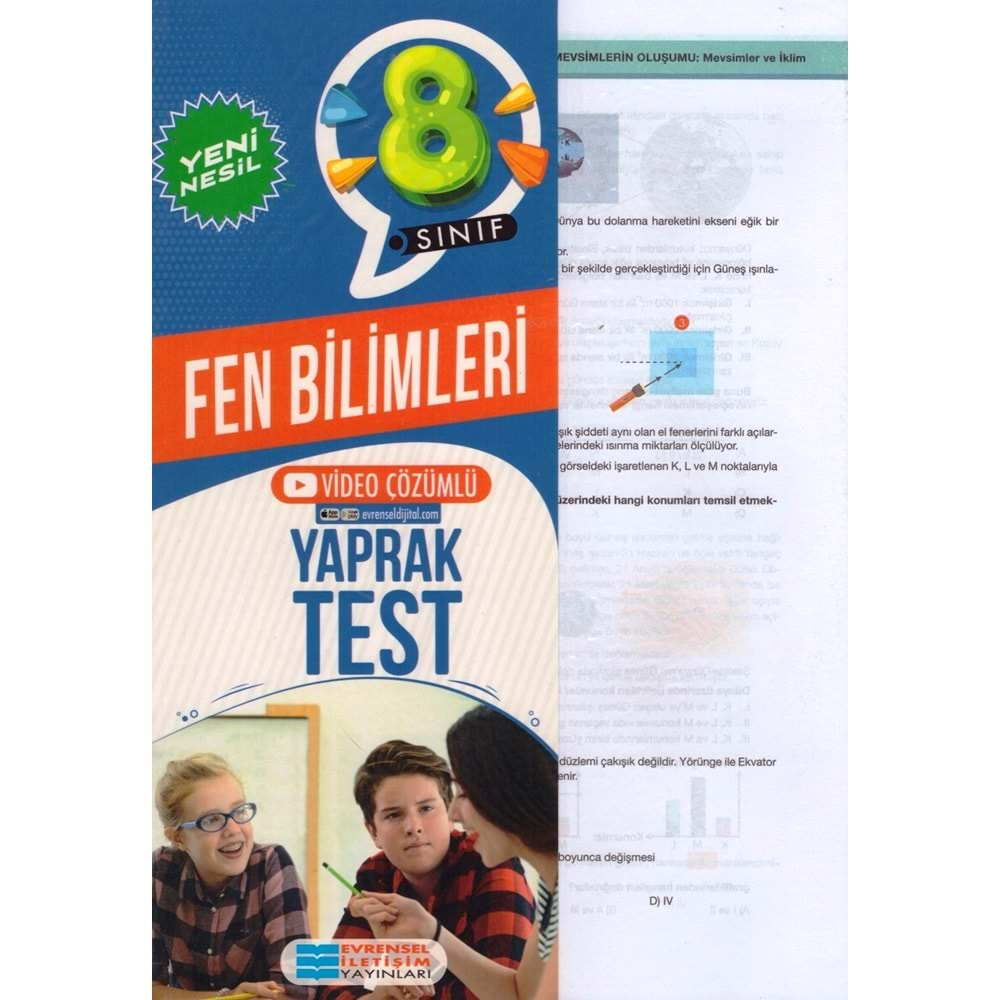 EVRENSEL 8.SINIF FEN BİLİMLERİ YAPRAK TEST