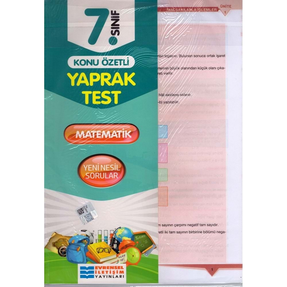 EVRENSEL 7.SINIF MATEMATİK YAPRAK TEST